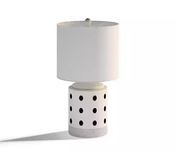 Table lamp polky dots low-poly