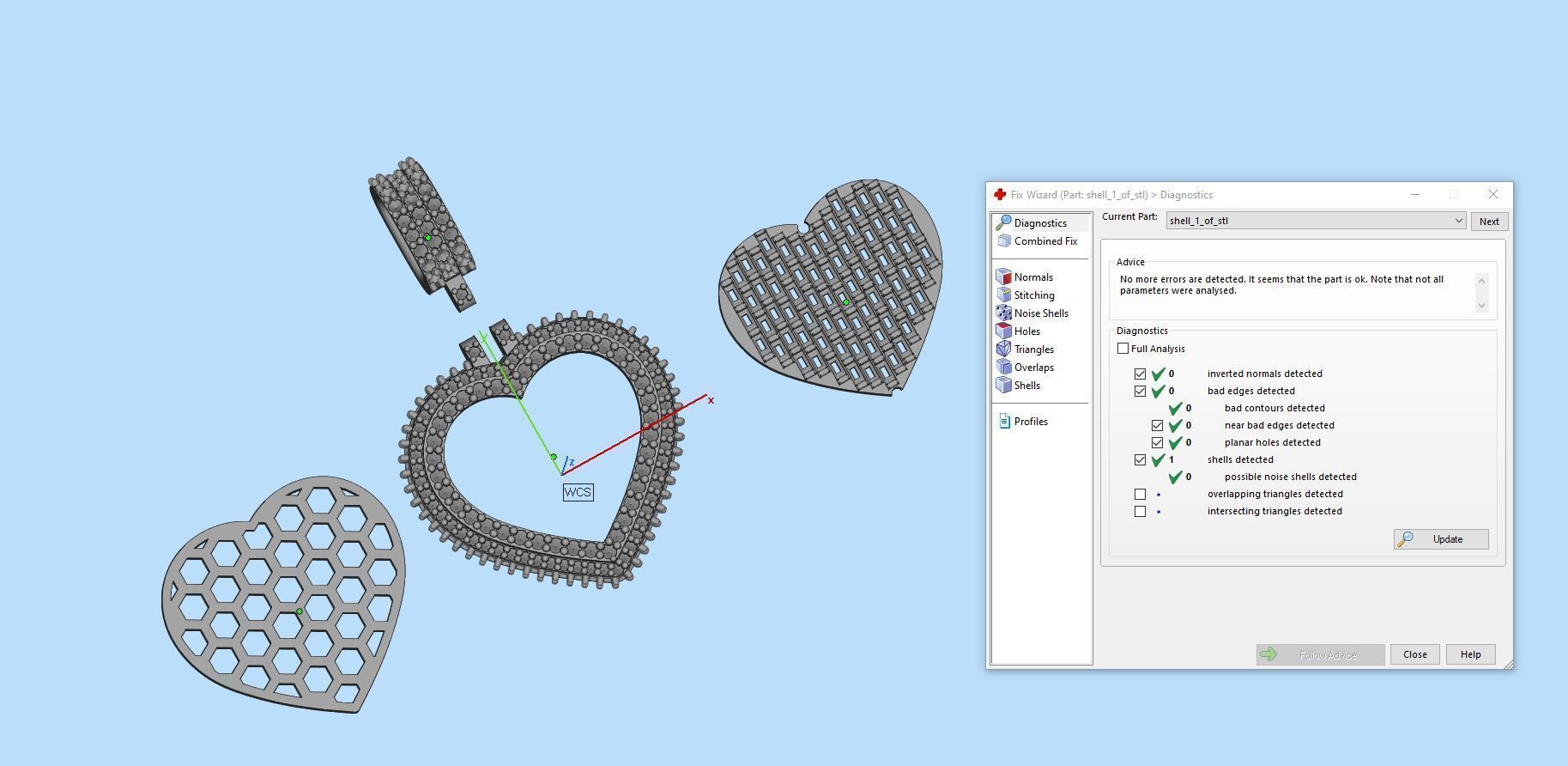 Small heart with baguetes 3D print model_7