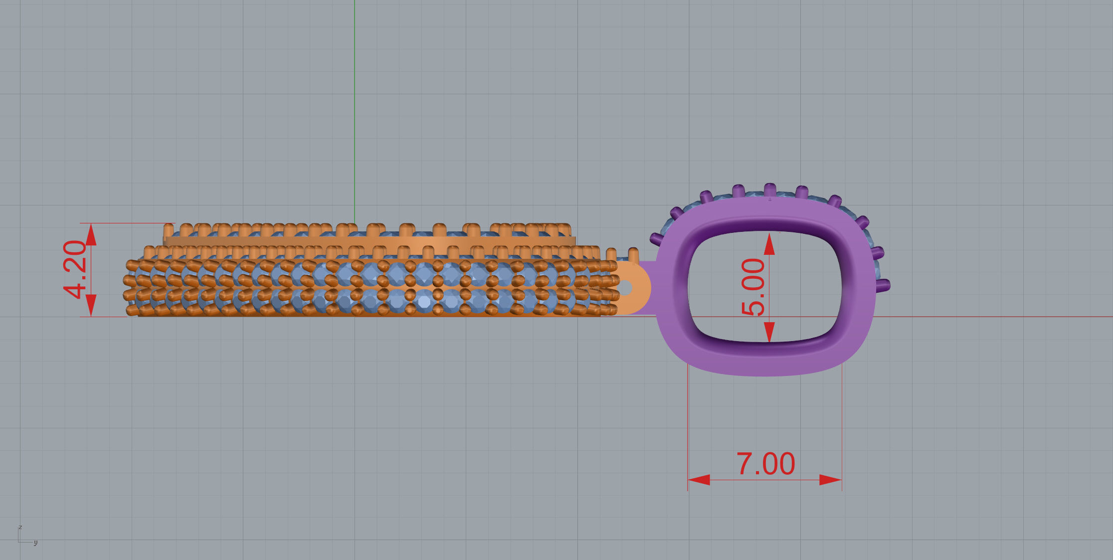 Small heart with baguetes 3D print model_14