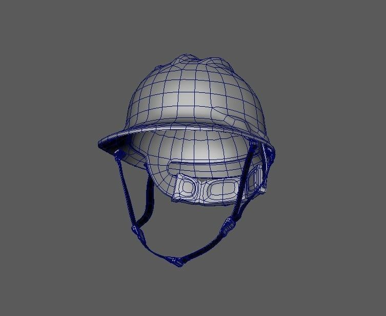 worker Safety helmet with belt Low-poly 3D model_68