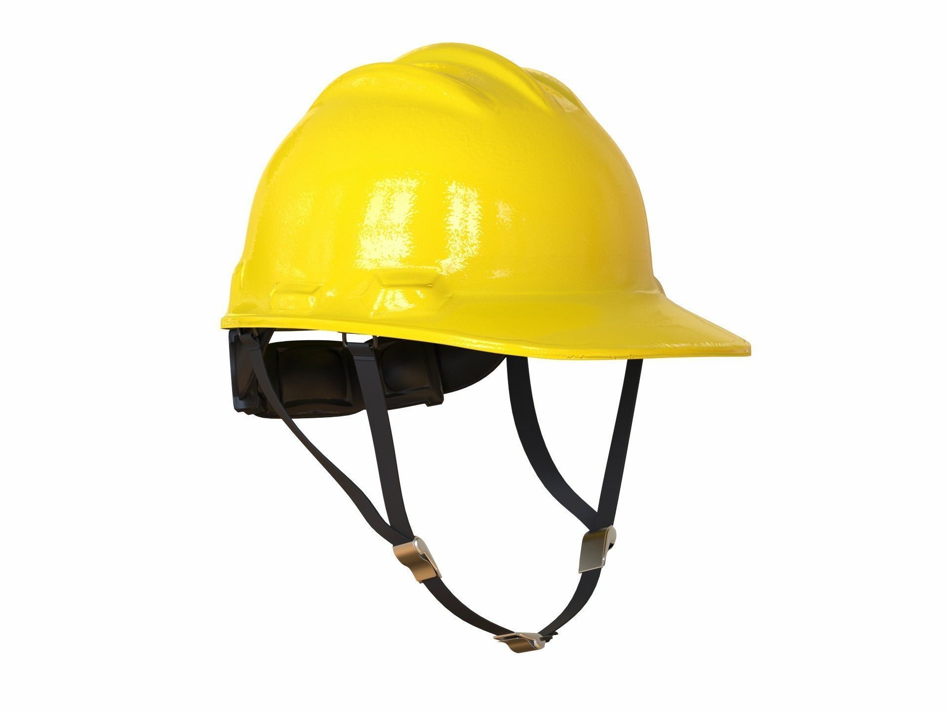 worker Safety helmet with belt Low-poly 3D model_29