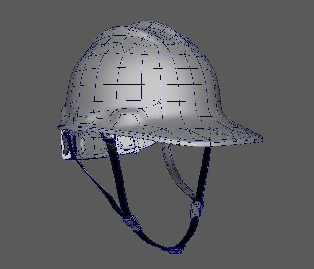 worker Safety helmet with belt Low-poly 3D model_74