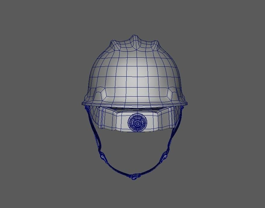 worker Safety helmet with belt Low-poly 3D model_62