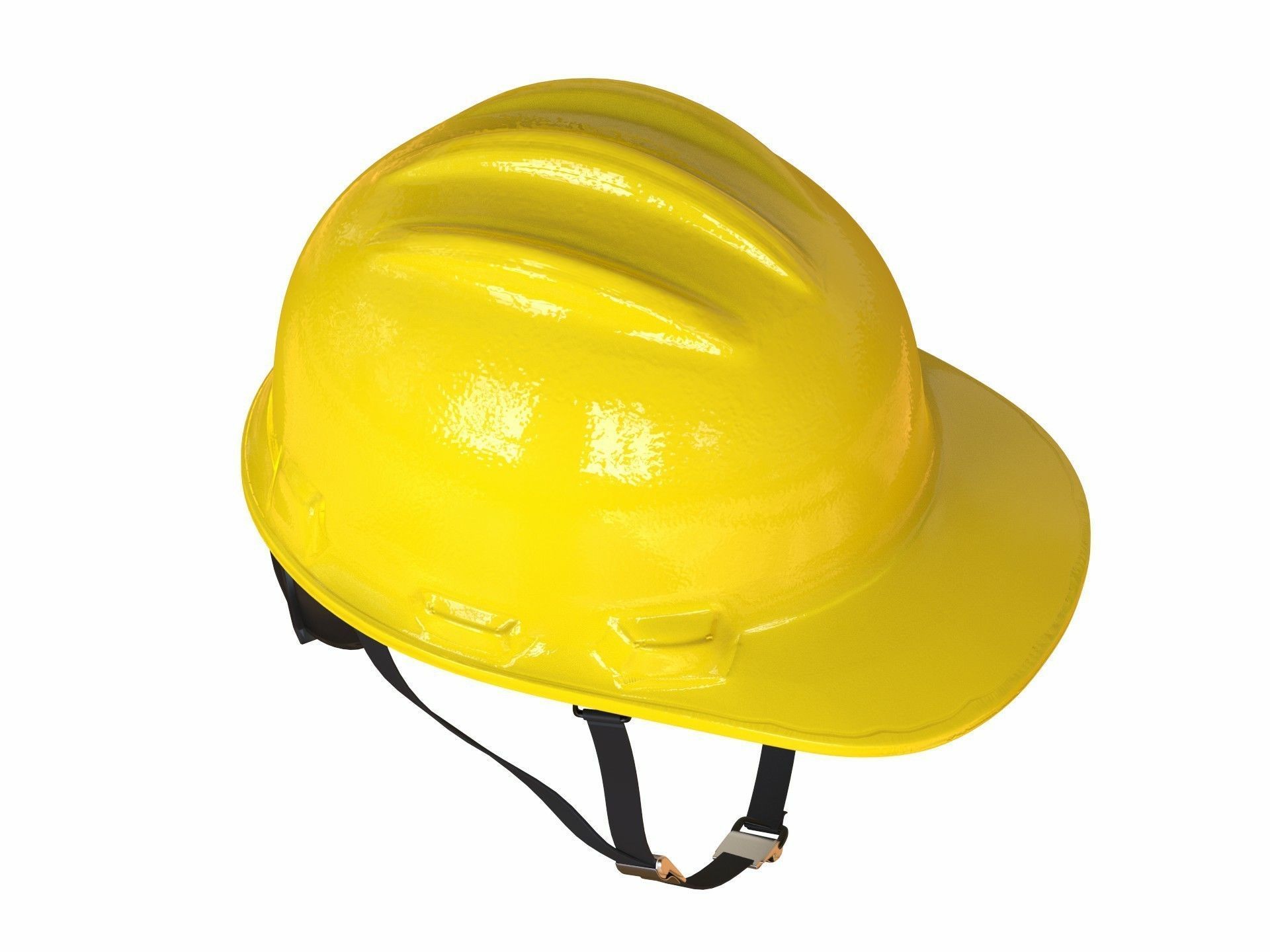 worker Safety helmet with belt Low-poly 3D model_28