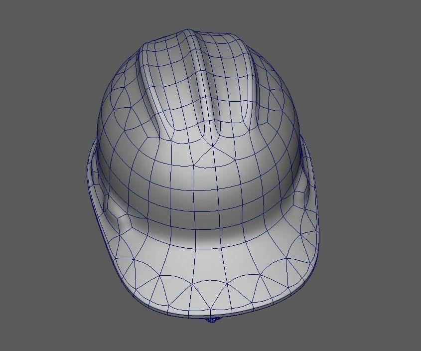 worker Safety helmet with belt Low-poly 3D model_20