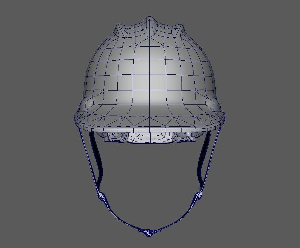 worker Safety helmet with belt Low-poly 3D model_85
