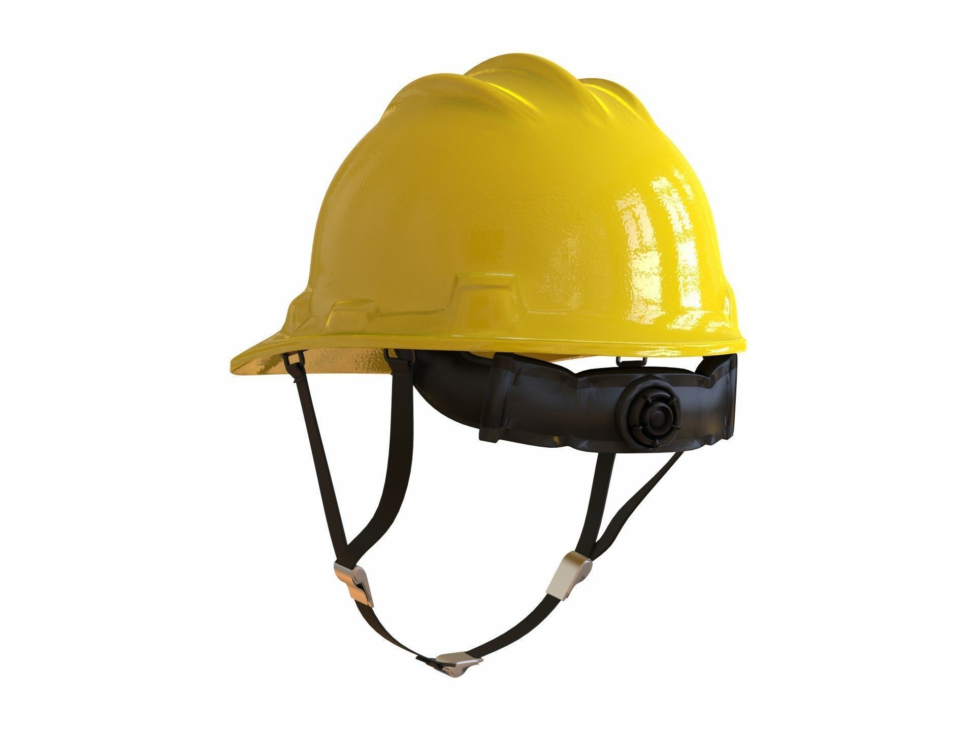 worker Safety helmet with belt Low-poly 3D model_64