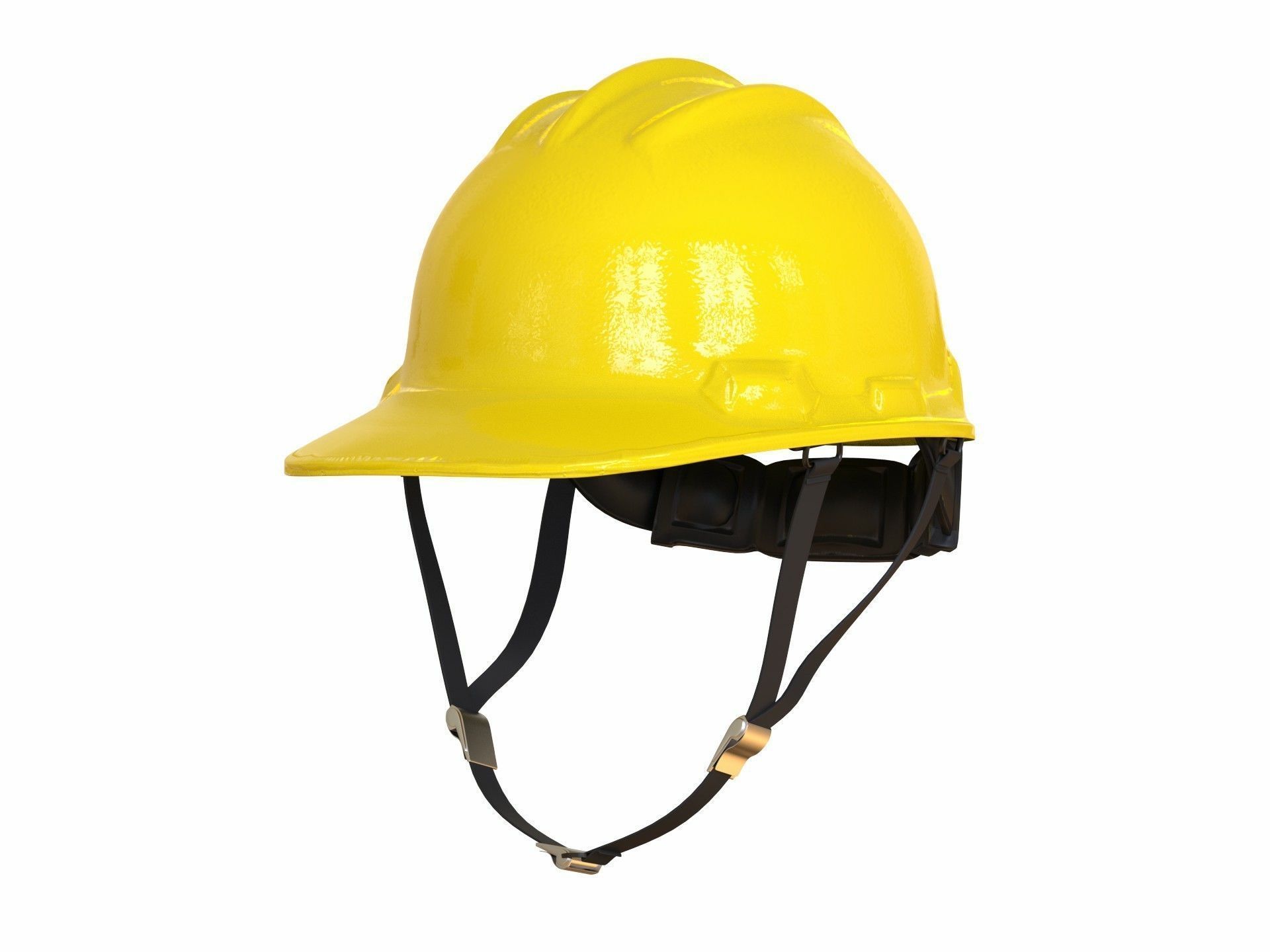 worker Safety helmet with belt Low-poly 3D model_45