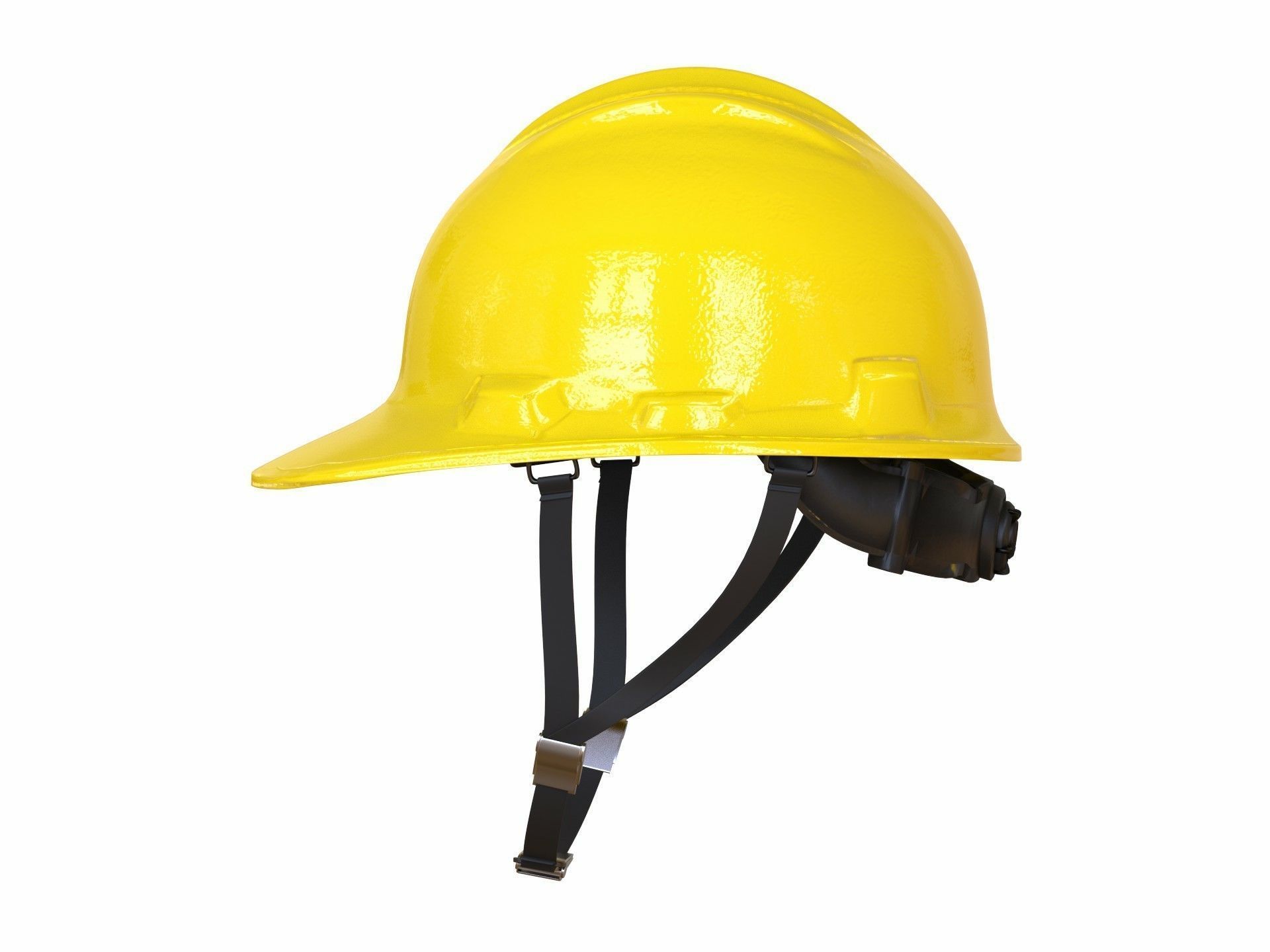 worker Safety helmet with belt Low-poly 3D model_4