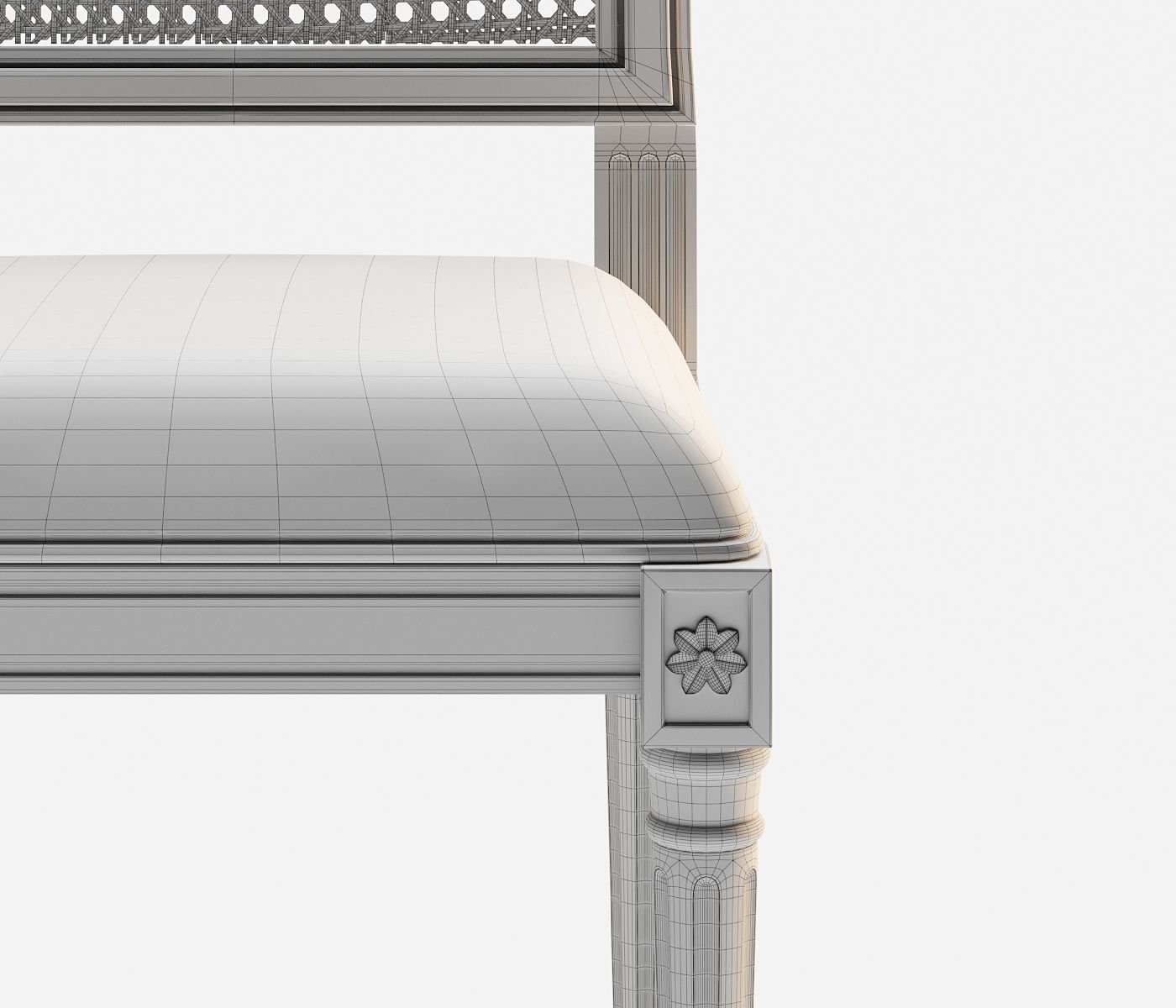 Side chair natural 3D model_9