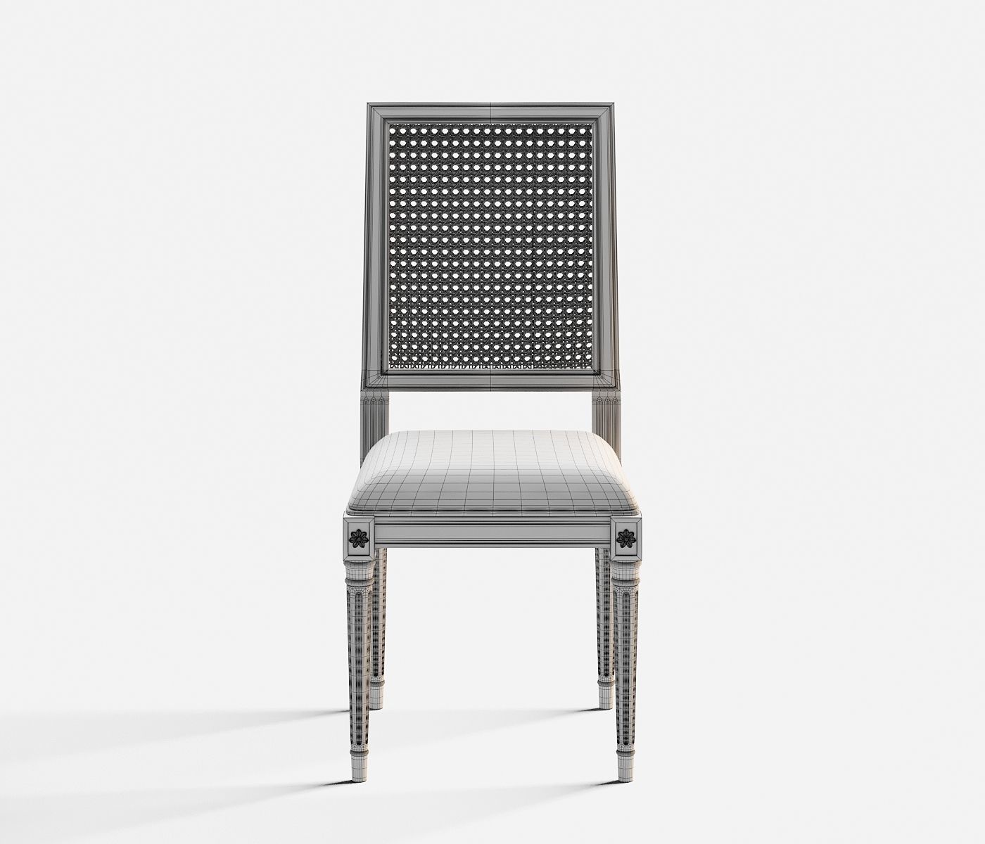 Side chair natural 3D model_5