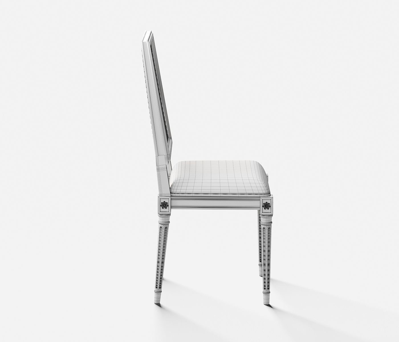 Side chair natural 3D model_7