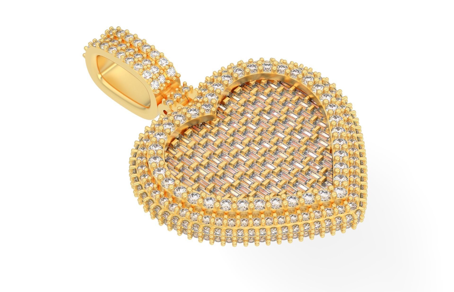 Big Heart with baguetes 3D print model_2