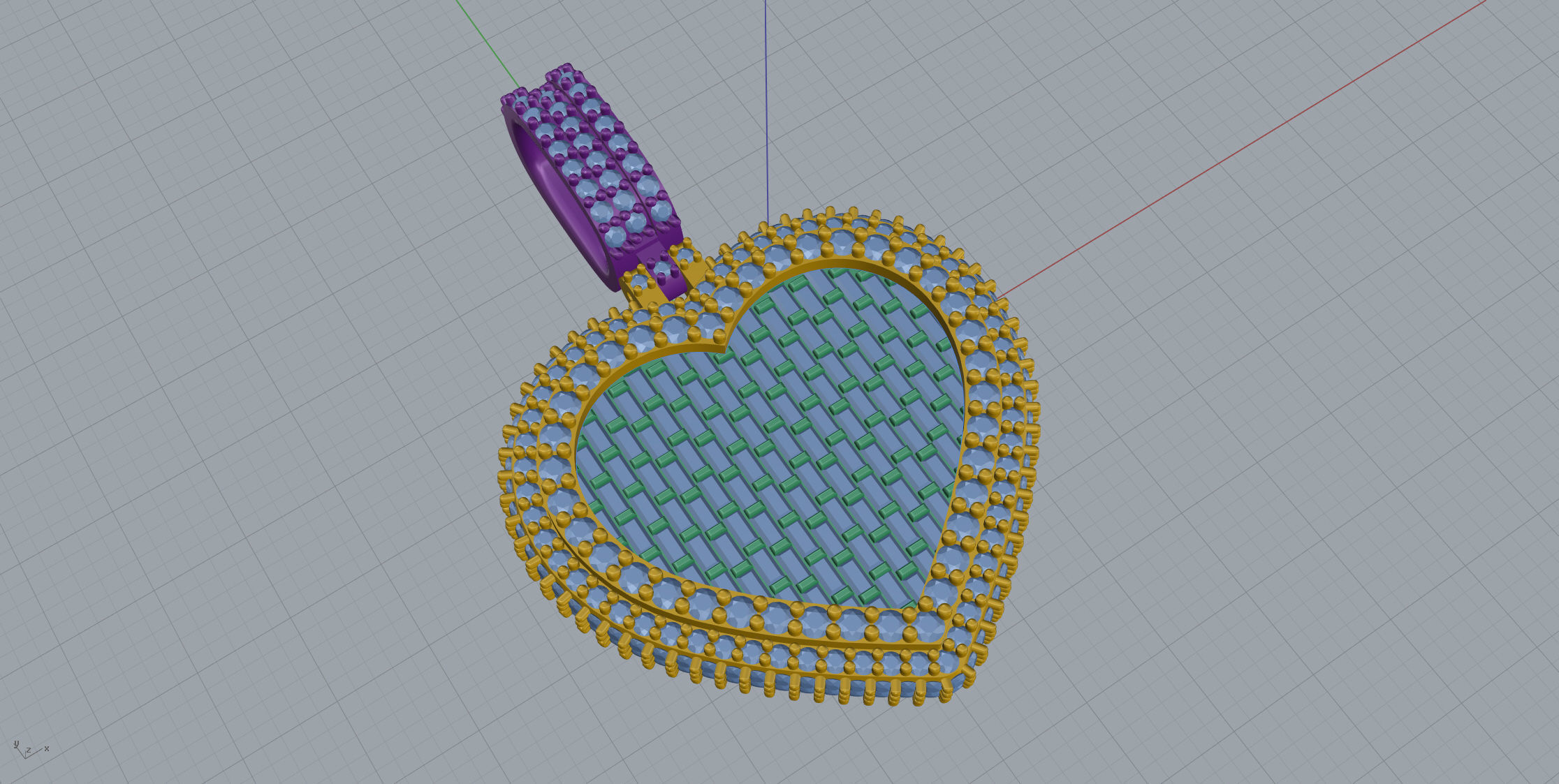 Big Heart with baguetes 3D print model_6
