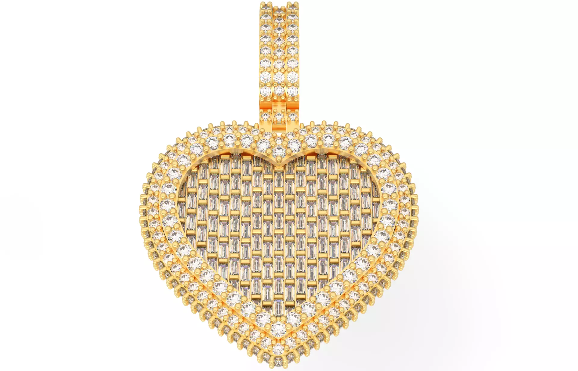 Big Heart with baguetes 3D print model_0