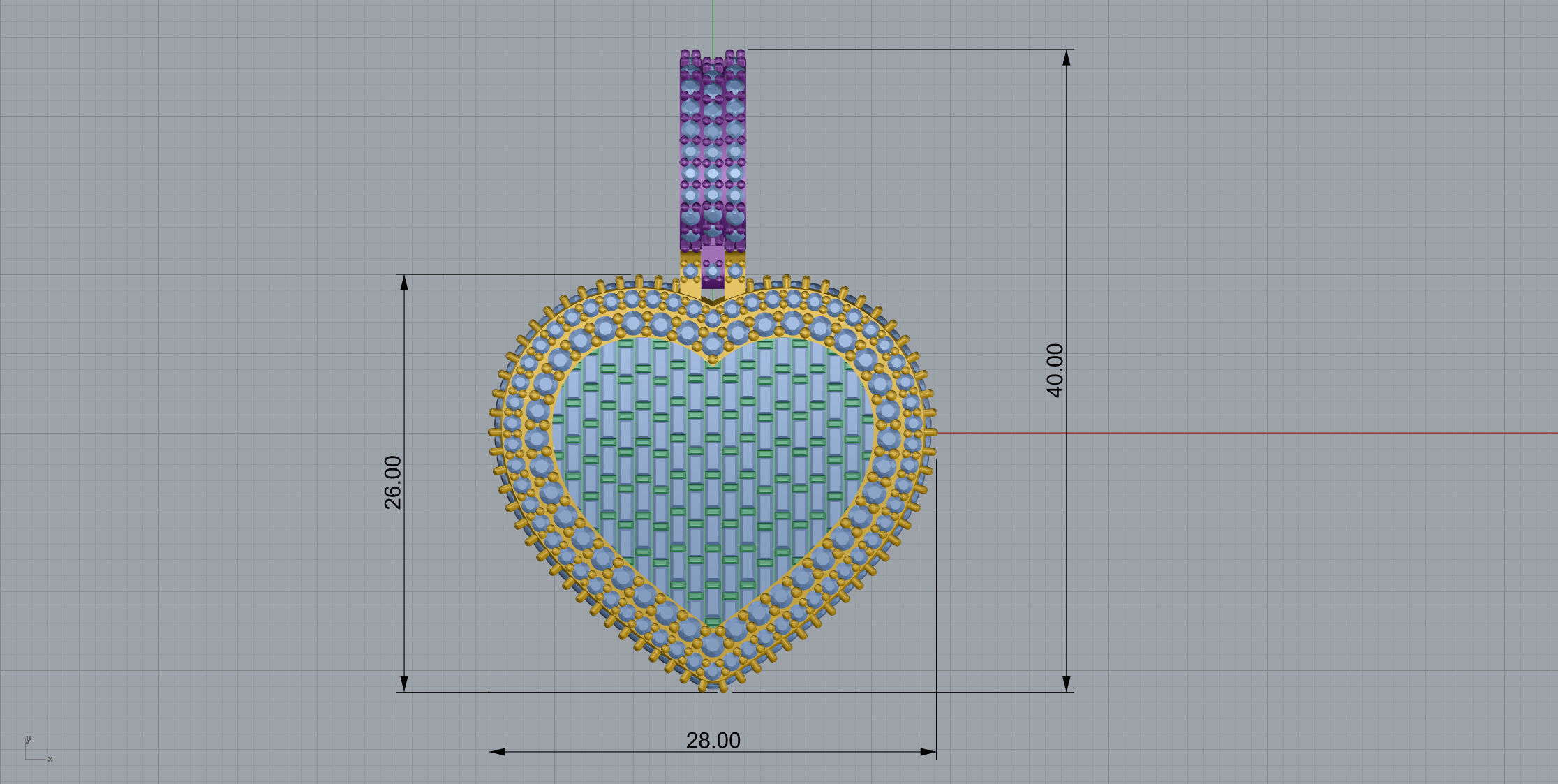 Big Heart with baguetes 3D print model_12