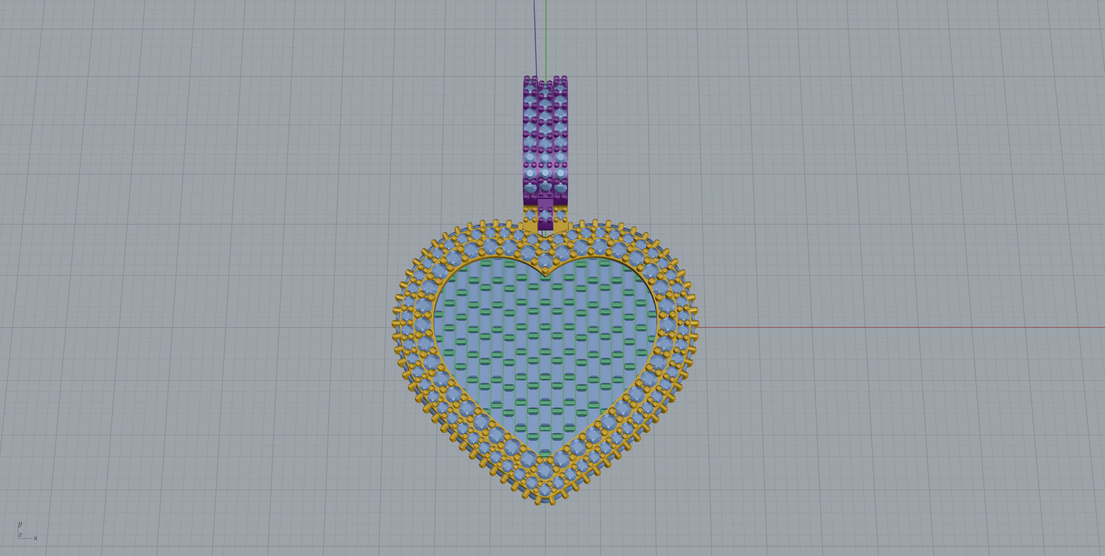 Big Heart with baguetes 3D print model_11