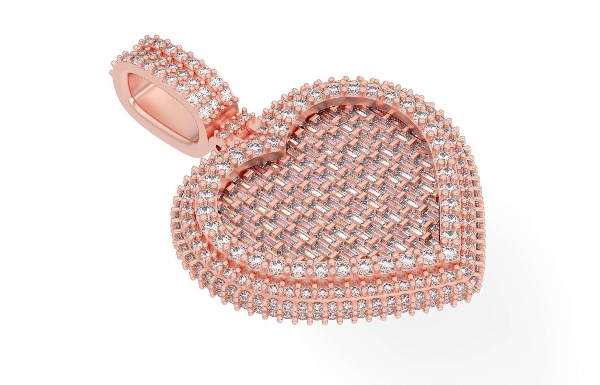 Big Heart with baguetes 3D print model_5