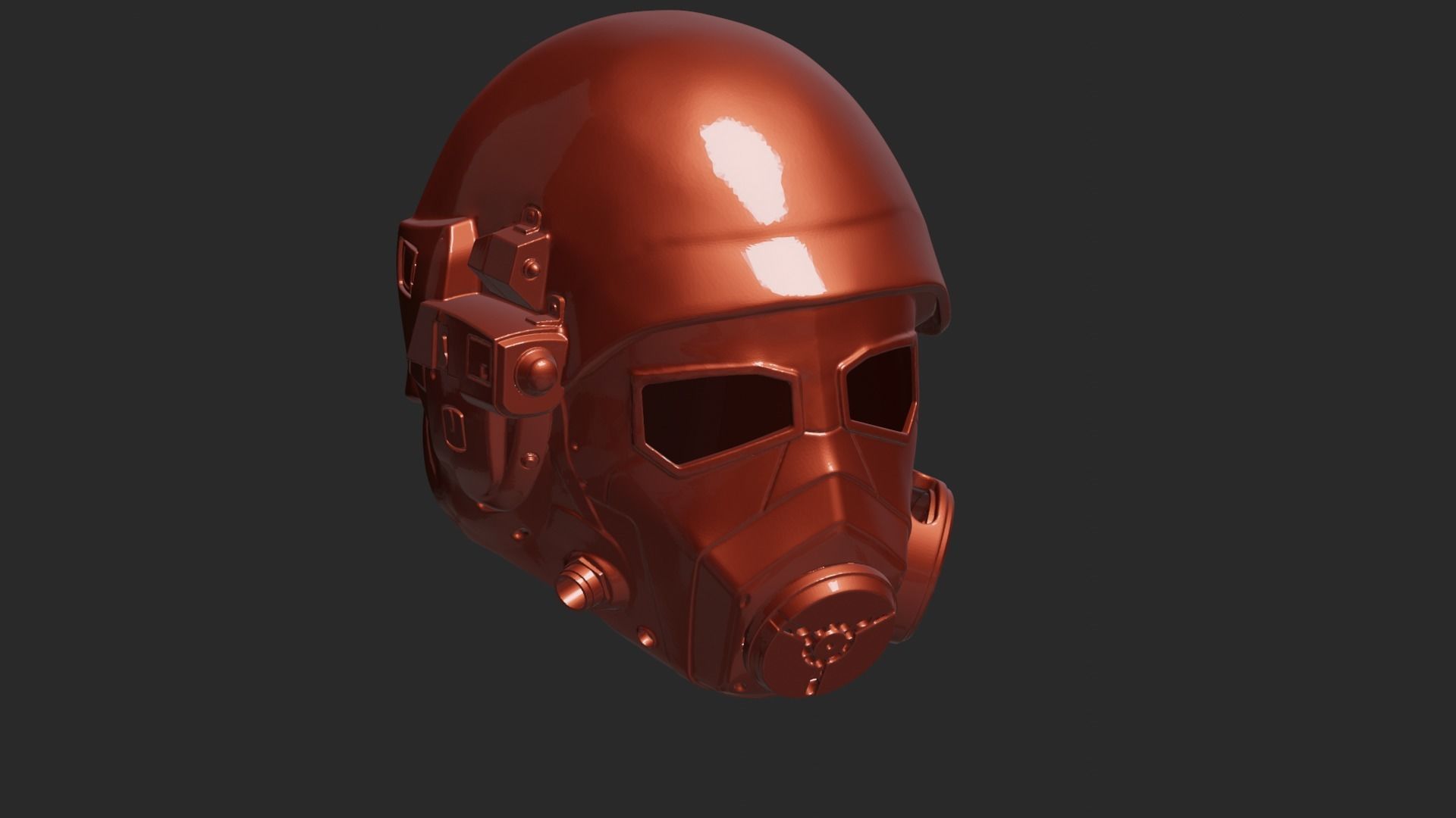 Helmet NCR Fallout Veteran 3D print model_2