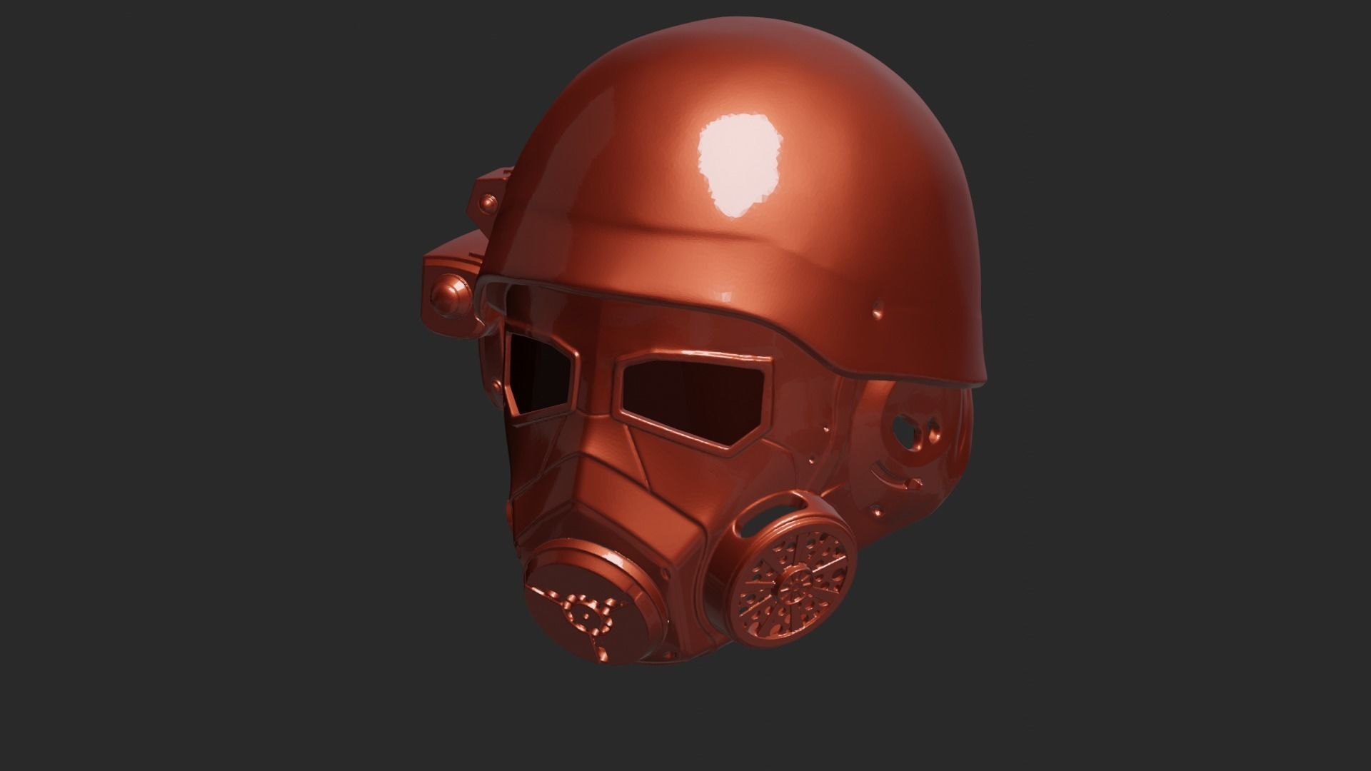 Helmet NCR Fallout Veteran 3D print model_1