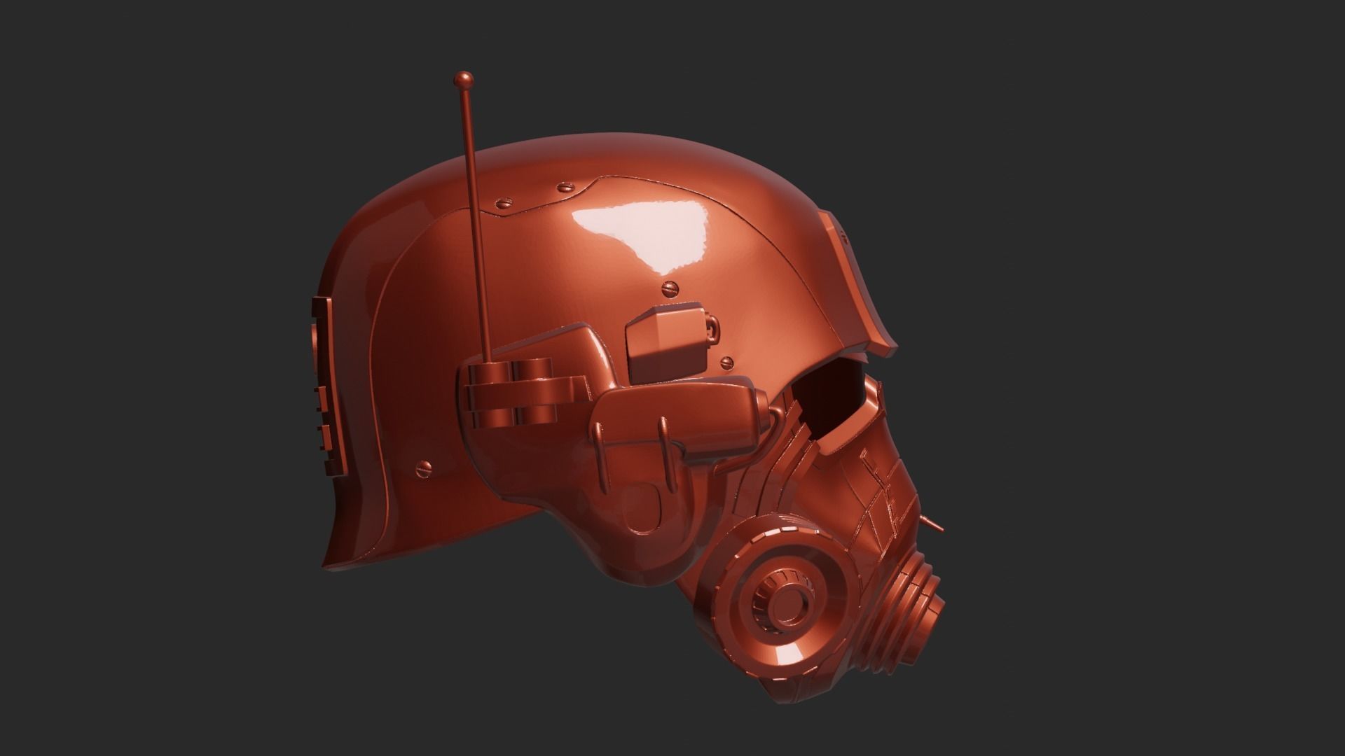 Helmet NCR Fallout Elite 3D print model_3