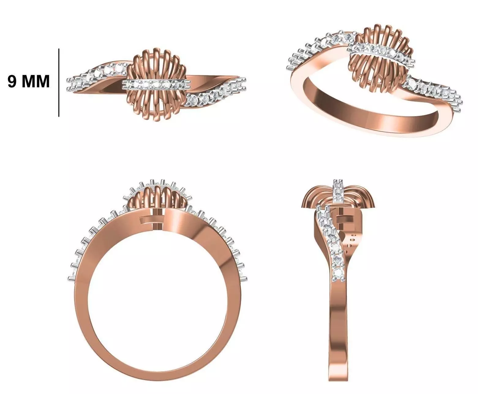 Wedding Engagement Women Ring STL FBX JCD Details 3D print model_0
