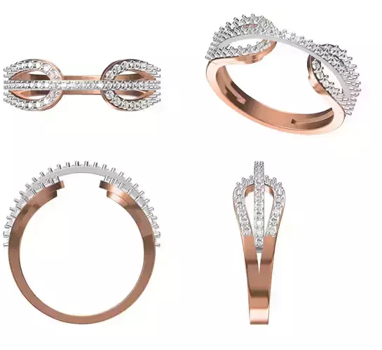 Wedding Engagement Women Ring STL FBX JCD Details