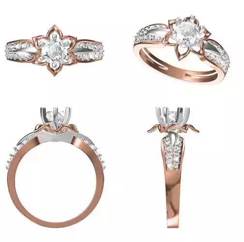 Wedding Engagement Women Ring STL FBX JCD Details