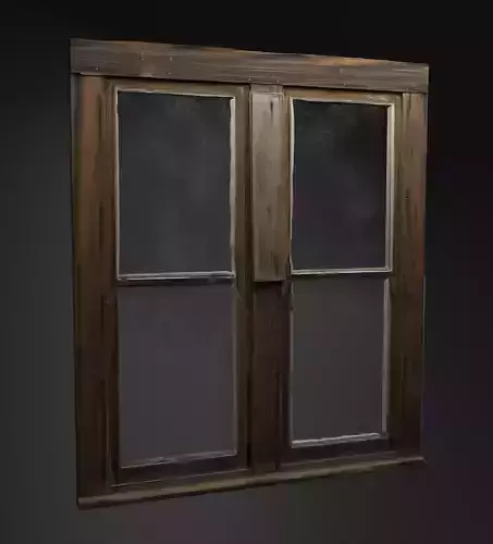 Wood Window Low poly and High poly