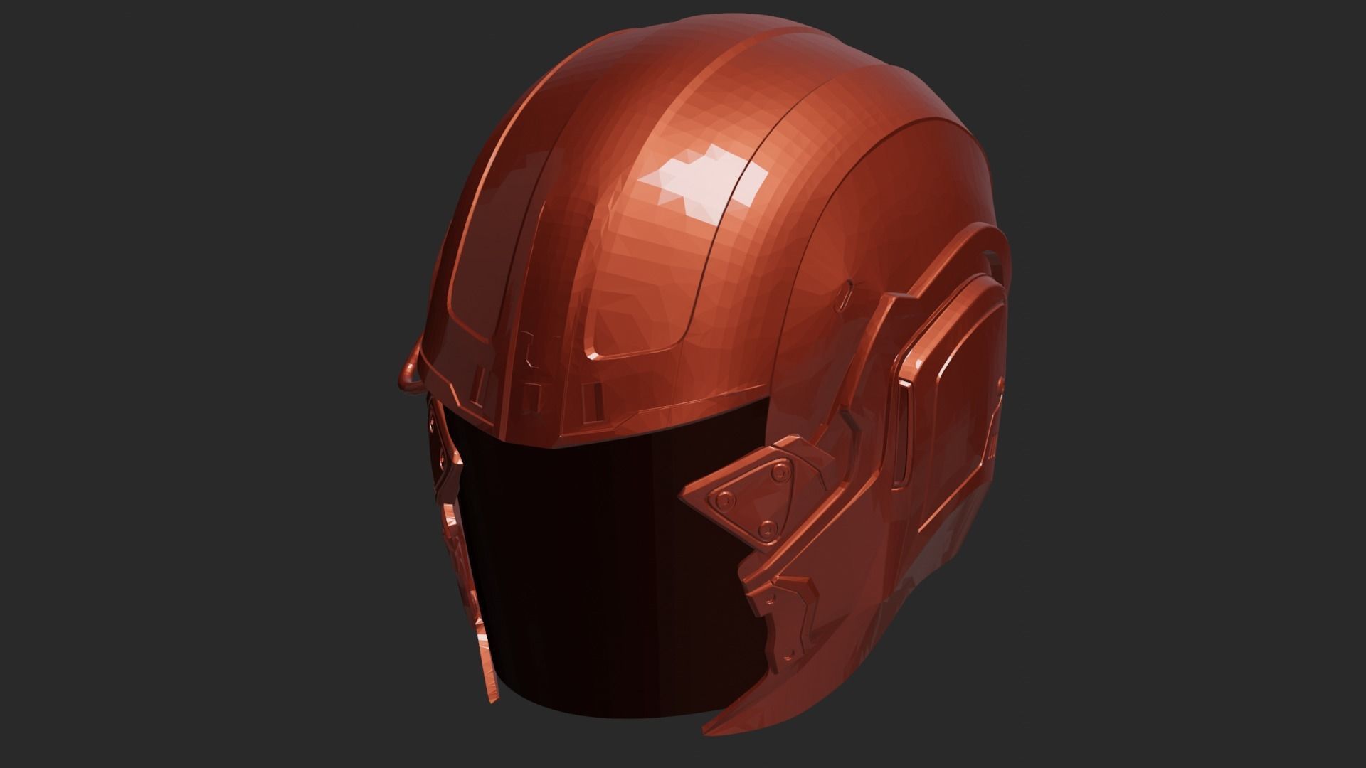 Futuristic Helmet 3D print model_1