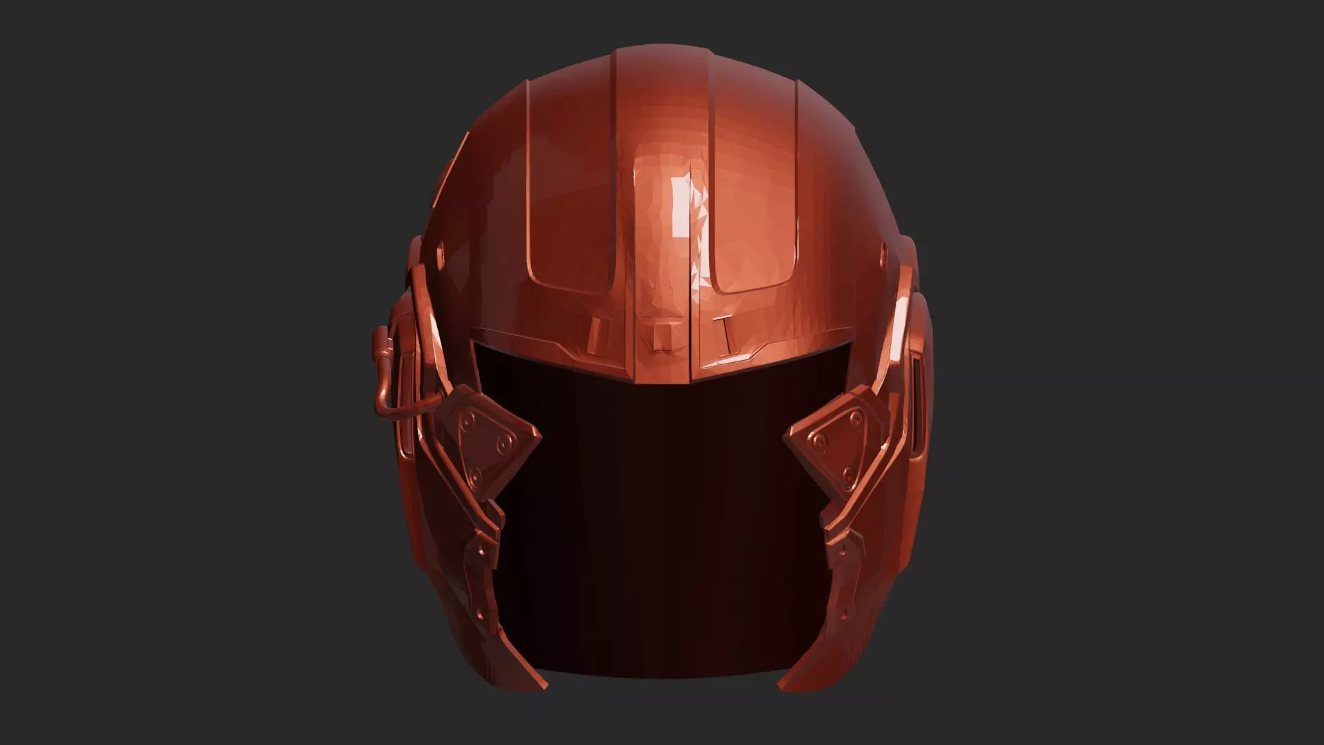 Futuristic Helmet 3D print model_0