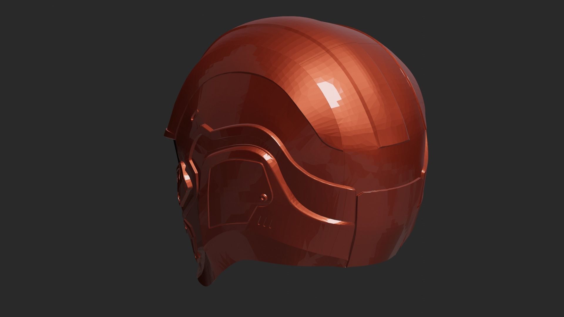 Futuristic Helmet 3D print model_5