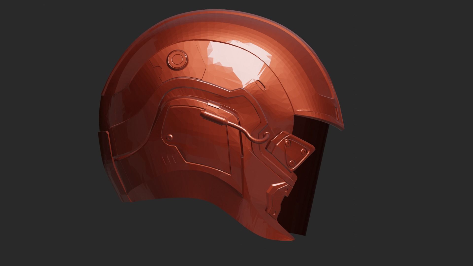 Futuristic Helmet 3D print model_3