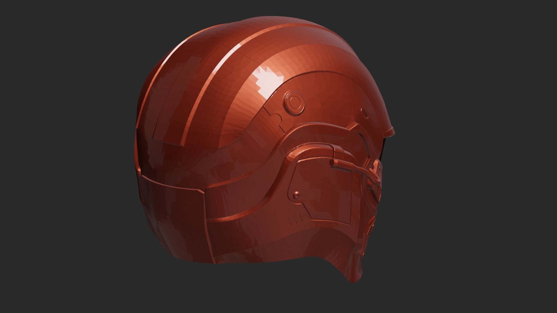 Futuristic Helmet 3D print model_6