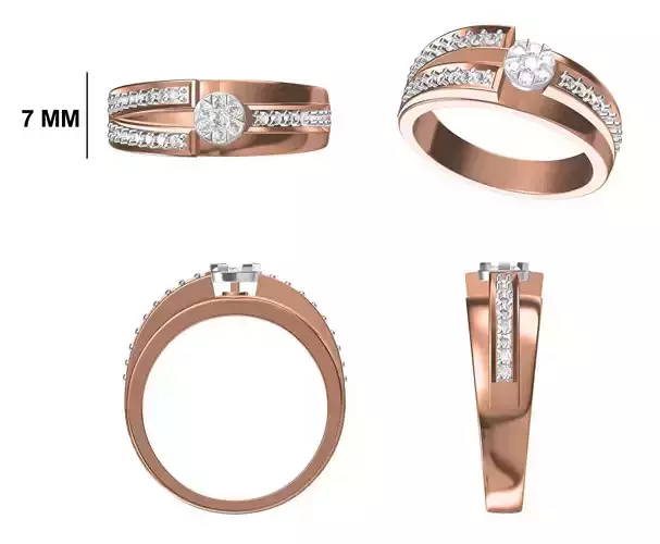 Wedding Engagement Women Ring STL FBX JCD Details