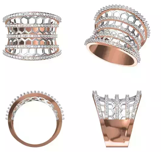 Wedding Engagement Women Ring STL FBX JCD Details