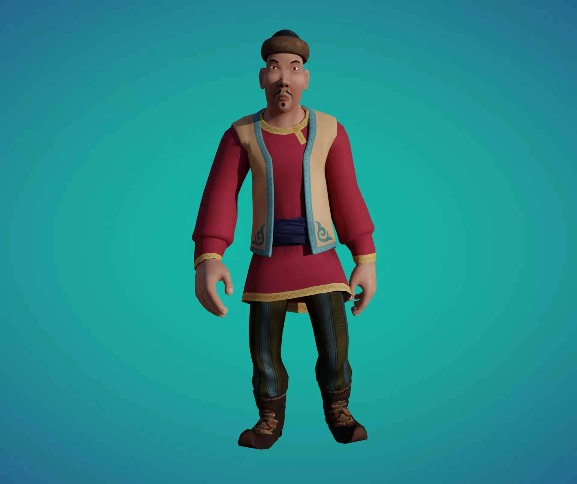 Aslan Character Animated Low-poly 3D model_0