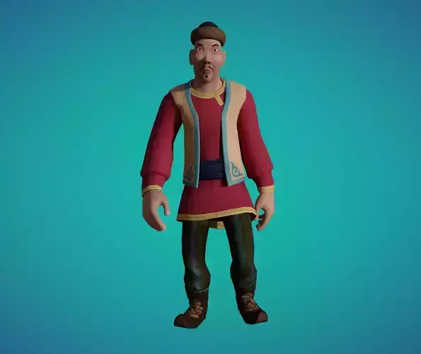 Aslan Character Animated Low-poly 3D model