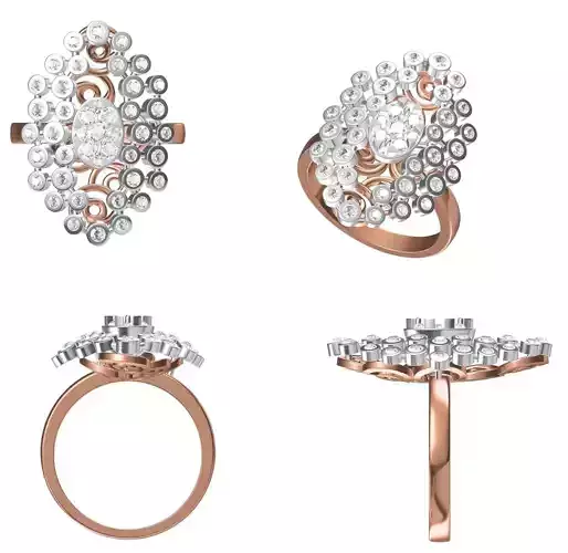 Wedding Engagement Women Ring STL FBX JCD Details