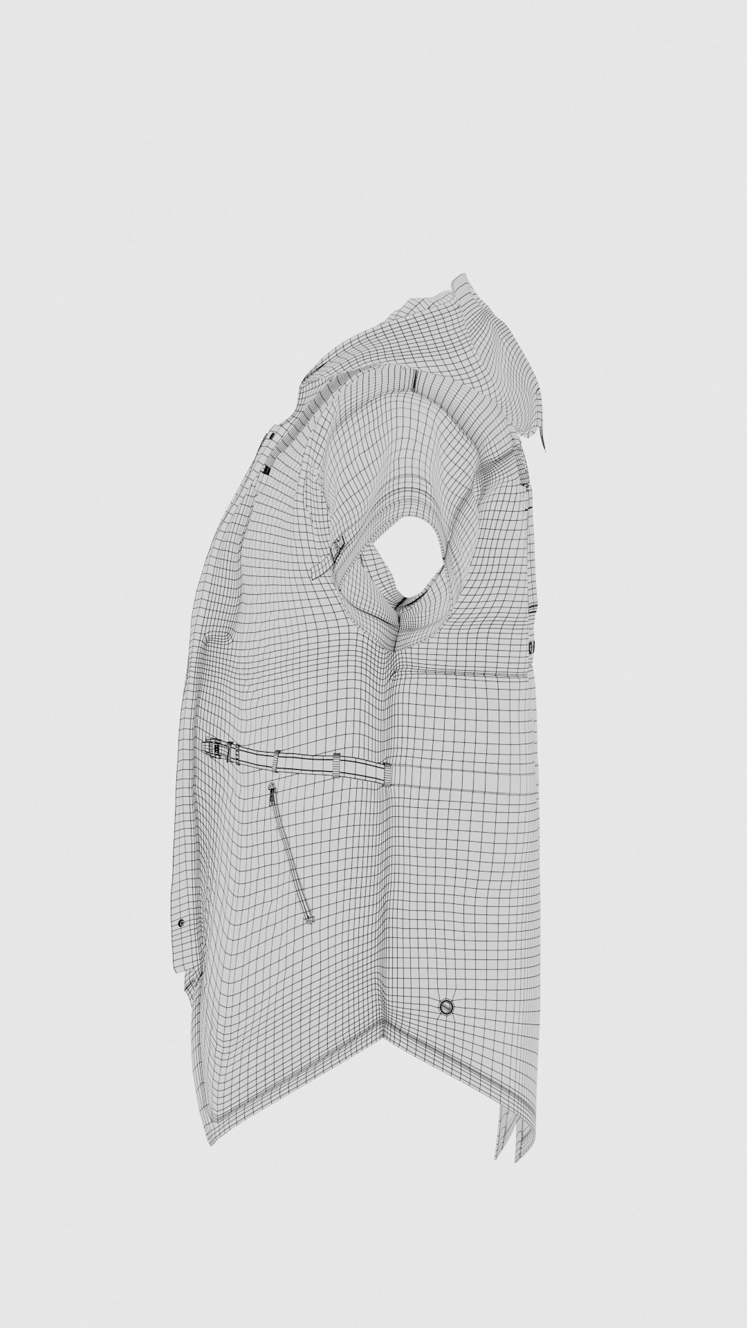 Futuristic Coat 3D model_8