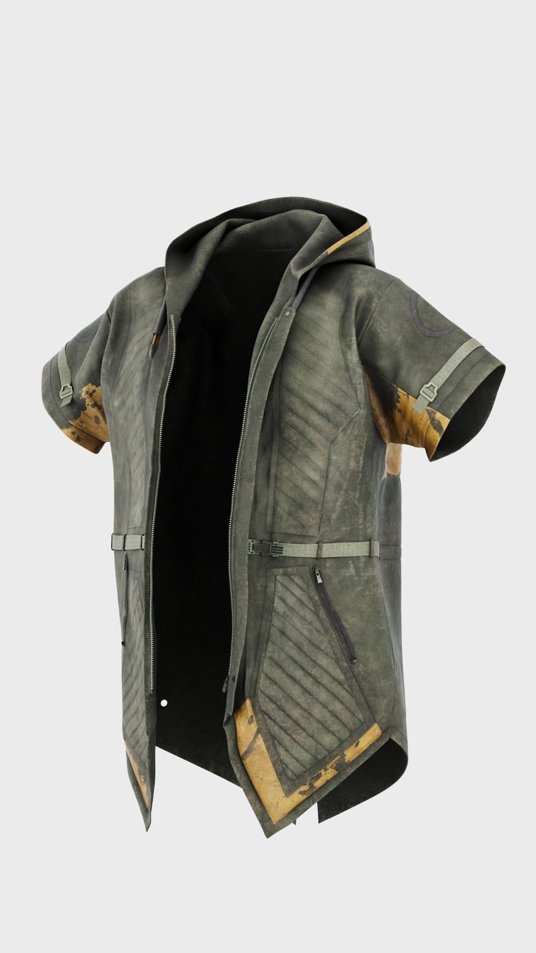 Futuristic Coat 3D model_1