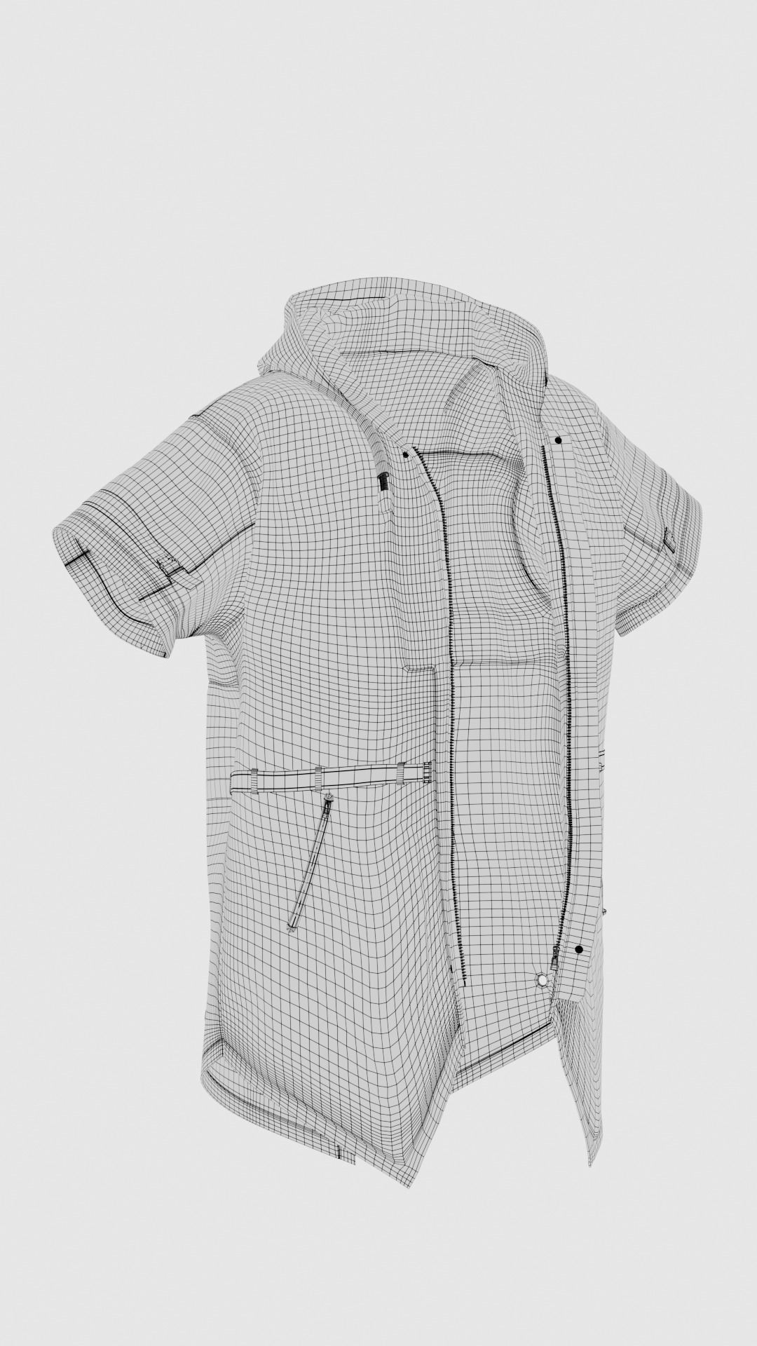 Futuristic Coat 3D model_11