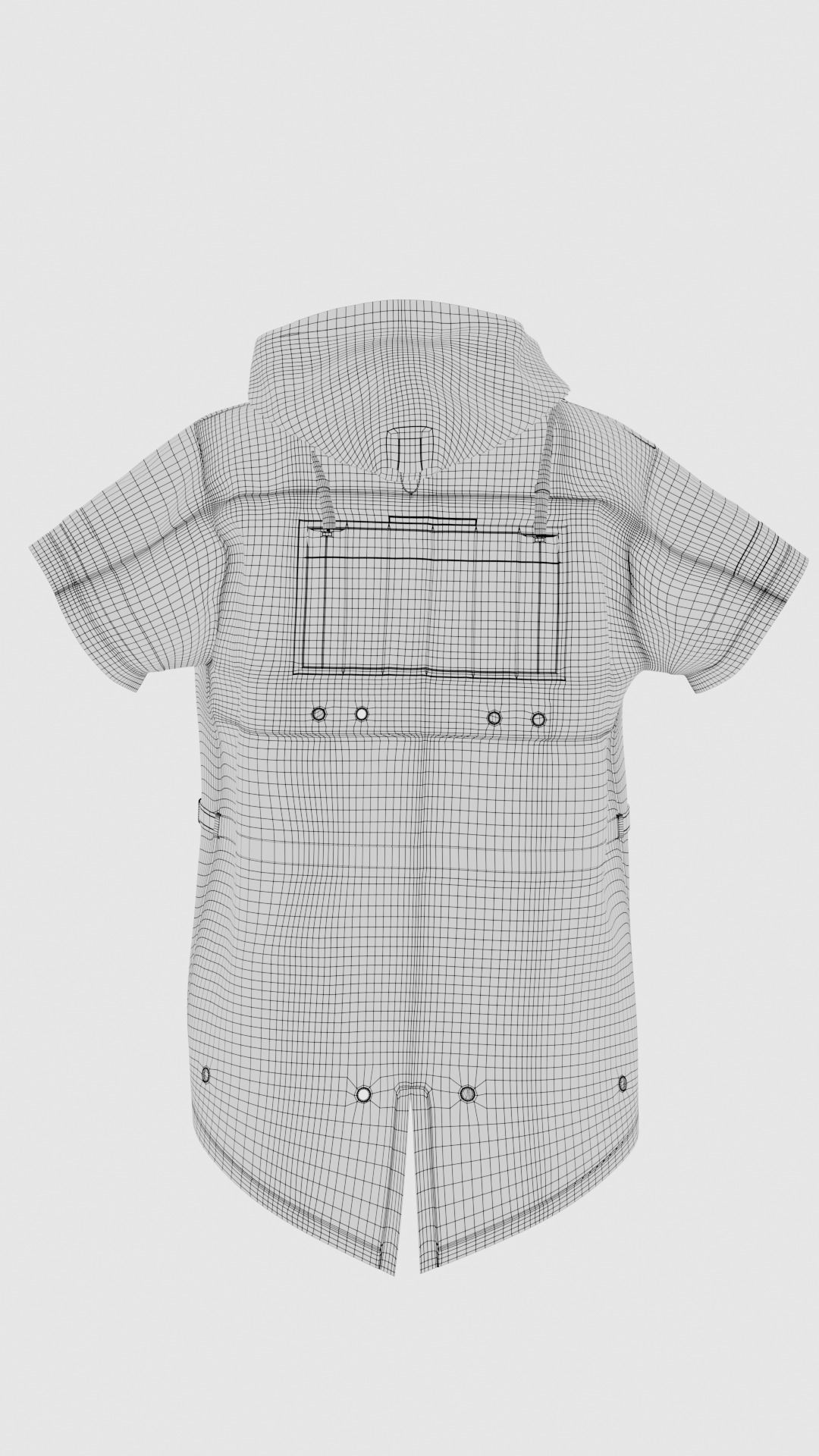 Futuristic Coat 3D model_9