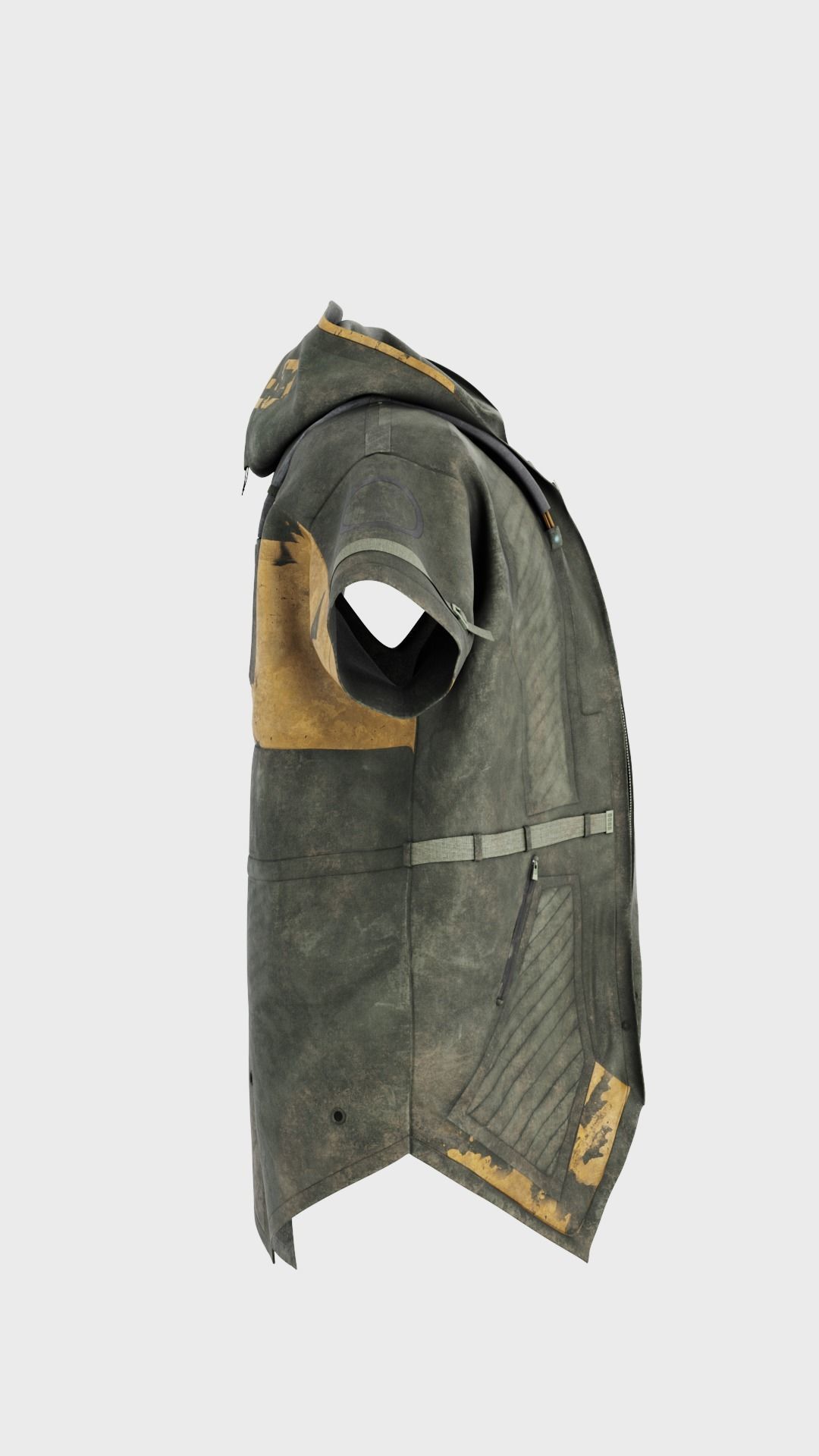 Futuristic Coat 3D model_4