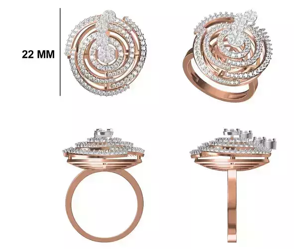 Wedding Engagement Women Ring STL FBX JCD Details
