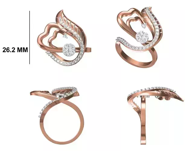 Wedding Engagement Women Ring STL FBX JCD Details