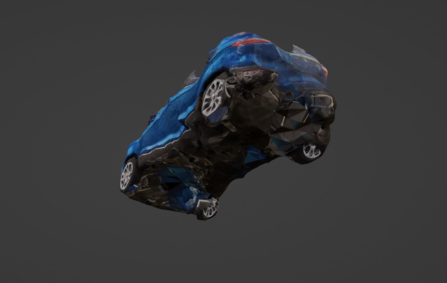 Damaged Small SUV 3D model_12