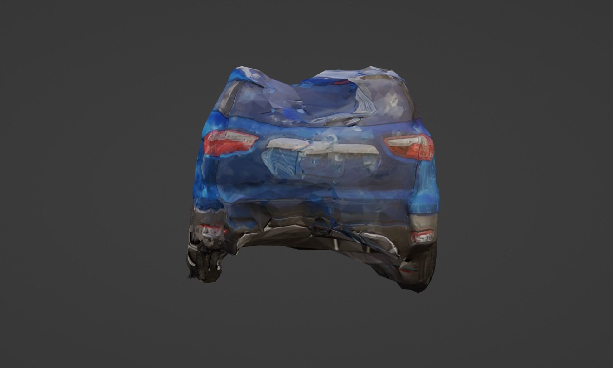 Damaged Small SUV 3D model_5