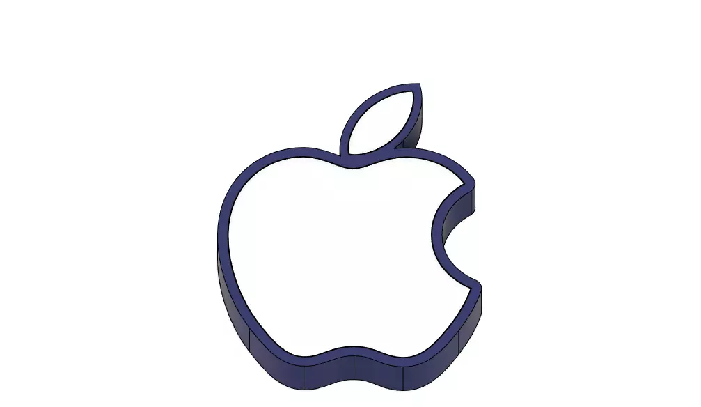 Apple marquee light 3D print model_0