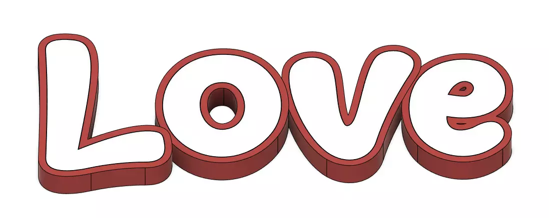 Love marquee light 3D print model